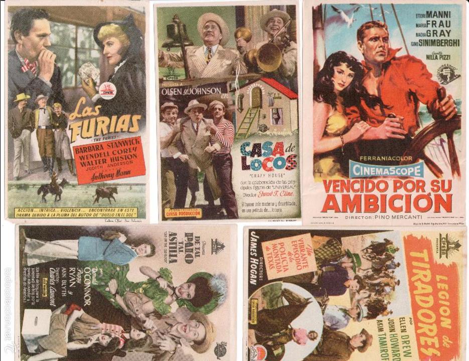 Cine: LOTE 45 PROGRAMAS CINE, ANTIGUOS, ALGUNOS CON SALA EN TRASERA - Foto 4