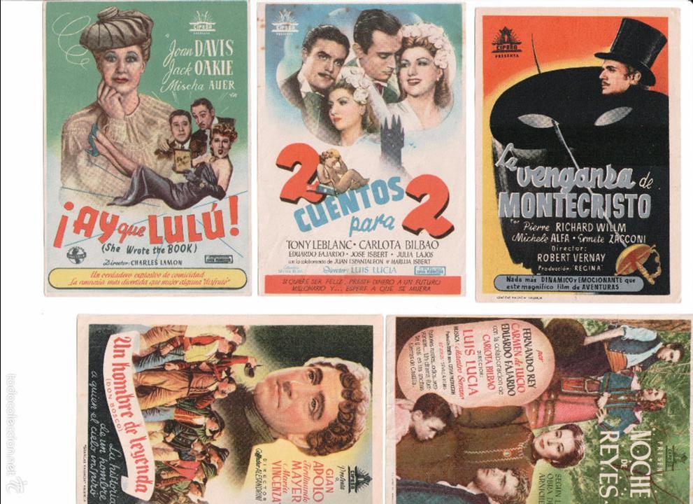 Cine: LOTE 45 PROGRAMAS CINE, ANTIGUOS, ALGUNOS CON SALA EN TRASERA - Foto 8