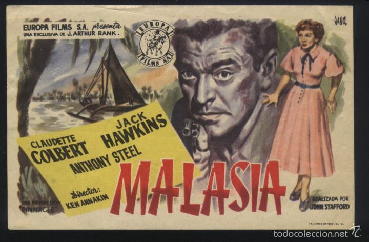 Cine: Q-06200- MALASIA (The Planter's Wife) Claudette Colbert - Jack Hawkins - Anthony Steel