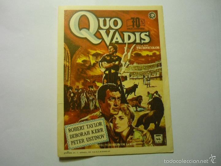 Cine: PROGRAMA QUO VADIS - ROBERT TAYLOR -D-KERR - Foto 1