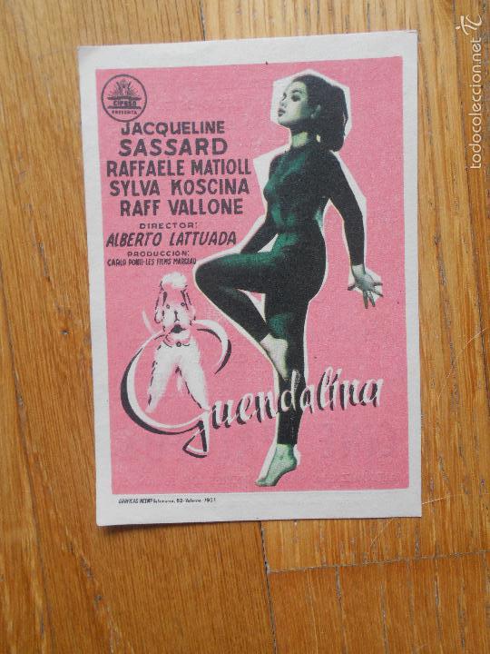 Cine: GUENDALINA Folleto Mano - Foto 1