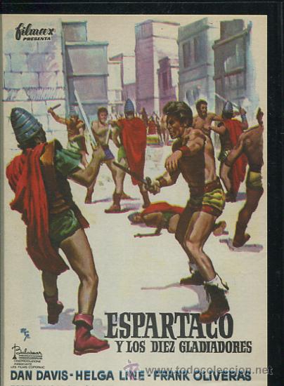 Cine: PROGRAMA  Espartaco y los diez gladiadores - Dan Davis, Helga Line - Foto 1