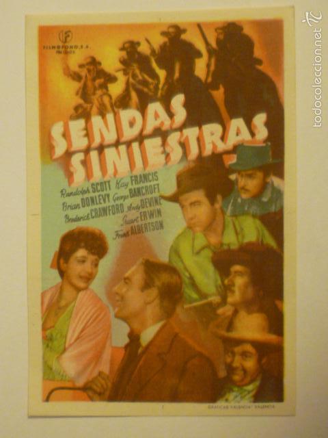 Cine: PROGRAMA DE CINE SENDAS SINIESTRAS. SIN PUBLICIDAD. - Foto 1