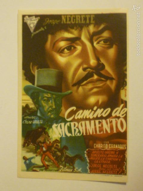 Cine: PROGRAMAS DE CINE CAMINO DE SACRAMENTO. SIN PUBLICIDAD. - Foto 1