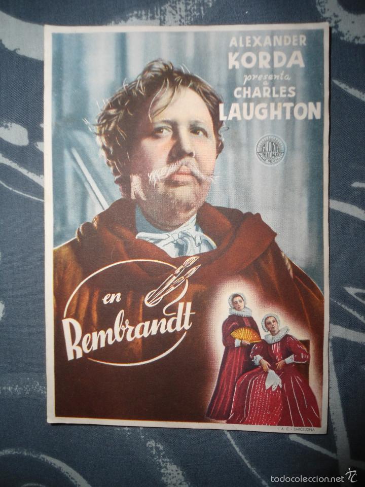 ANTIGUO PROGRAMA FOLLETO CINE - REMBRANDT