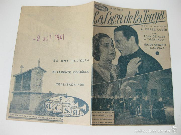 Cine: PROGRAMA DE MANO DE CINE DE LA PELICULA LA CASA DE LA TROYA. 1941 - Foto 1
