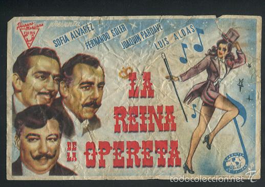 Cine: PROGRAMA LA REINA DE LA OPERETA (FERNANDO SOLER - SOFIA ALVAREZ - JOAQUIN PARDAVE) CON PUBLICIDAD - Foto 1