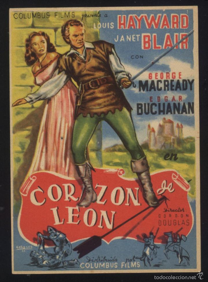 Cine: Q-06251- CORAZON DE LEON (FLECHA NEGRA) (The Black Arrow) Louis Hayward - Janet Blair