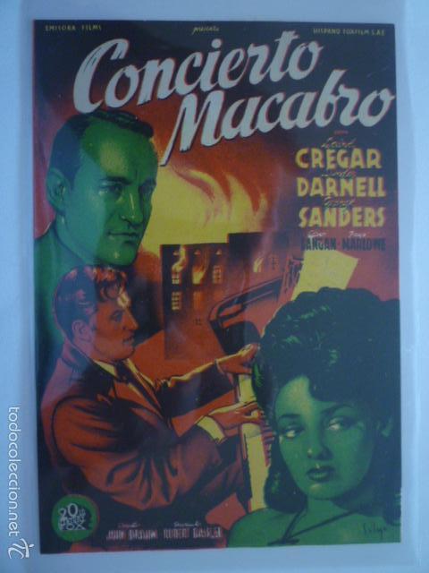 Cine: PROGRAMA DE CINE CONCIERTO MACABRO. SIN PUBLICIDAD. - Foto 1