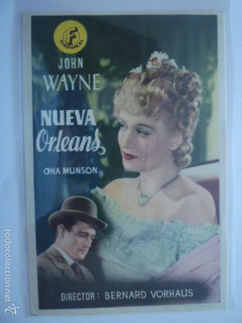 Cine: PROGRAMA DE CINE NUEVA ORLEANS CON JOHN WAYNE. SIN PUBLICIDAD. - Foto 1