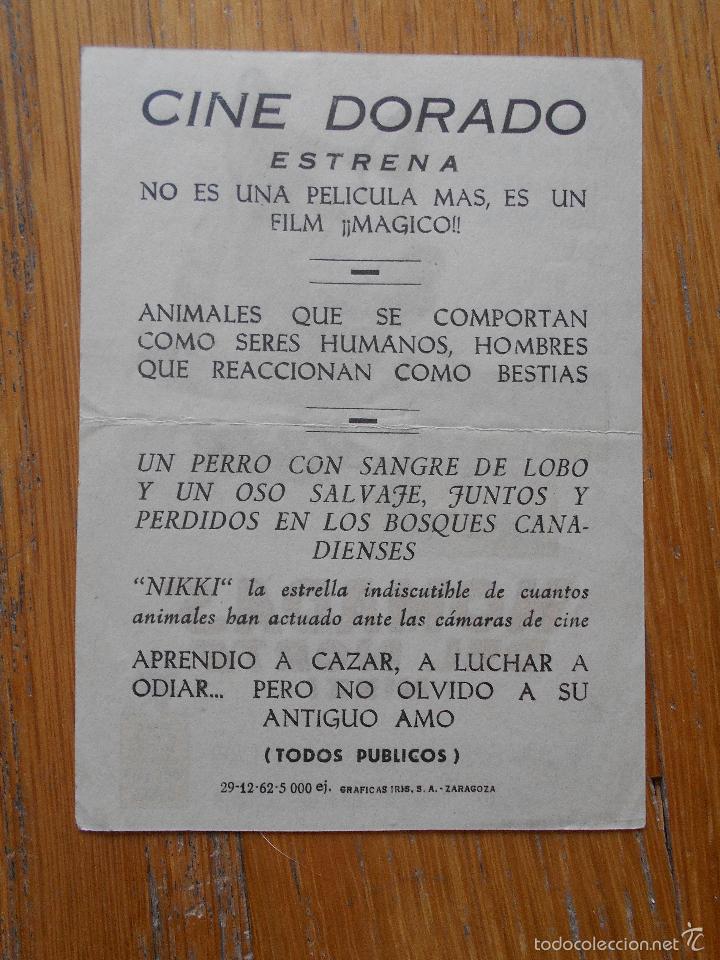 Cine: NOMADAS DEL NORTE, NIKKI, Folleto Mano - Foto 2