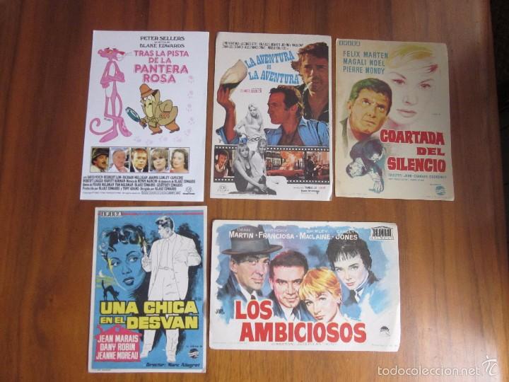 Cine: LOTE DE 5 PROGRAMAS DE CINE FOLLETOS DE MANO SIN PUBLICIDAD