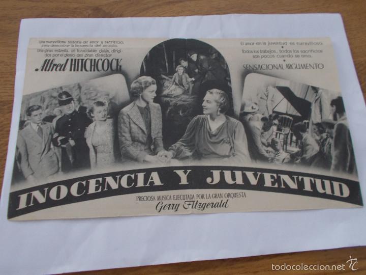 Cine: INOCENCIA Y JUVENTUD. ALFRED HITCHOCK. - Foto 2