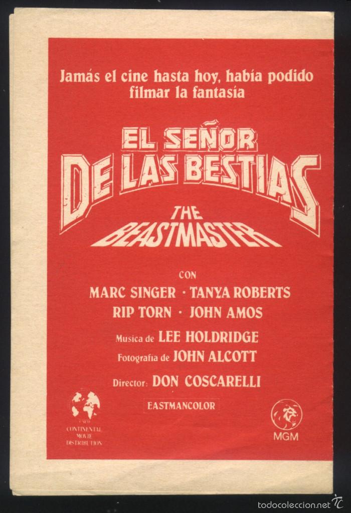 Cine: Q-06300- EL SE&Ntilde;OR DE LAS BESTIAS (The Beastmaster) (LOCAL - DOBLE) (CINE COLISEUM) Marc Singer
