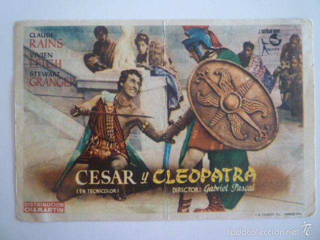 Cine: PROGRAMA DE CINE CESAR Y CLEOPATRA CON VIVIEN LEIGH. CINE NAVARRO Y GRAN TEATRO.