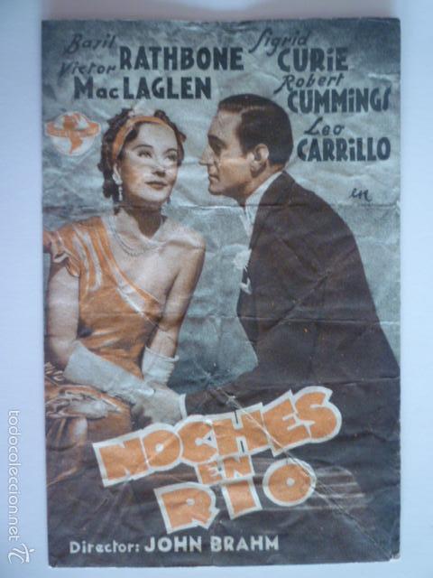 Cine: PROGRAMA DOBLE DE CINE NOCHES EN RIO. CINE ALCANTARA. - Foto 1