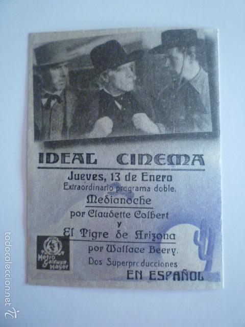 Cine: PROGRAMA DOBLE DE CINE EL TIGRE DE ARIZONA. IDEAL CINEMA. - Foto 3