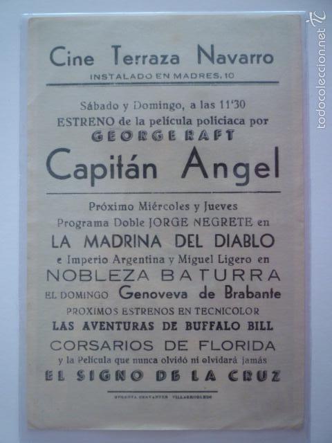 Cine: PROGRAMA DE CINE CAPITAN ANGEL. CINE TERRAZA NAVARRO. - Foto 2