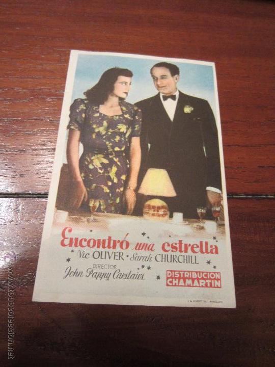 Kino: PROGRAMA ENCONTR&Oacute; UNA ESTRELLA. VIC OLIVER. SARAH CHURCHILL