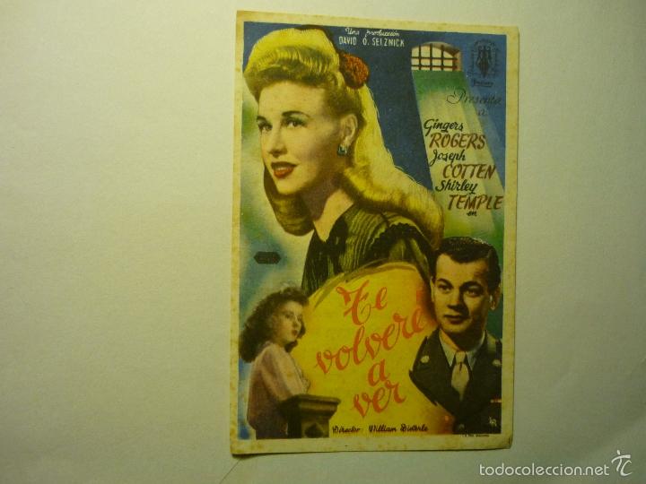 Cine: programa te volvere a ver.-ginger rogers -publicidad - Foto 1