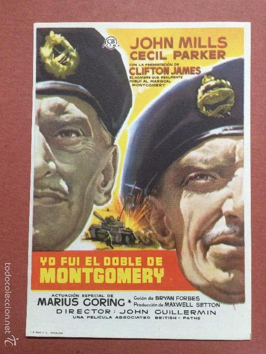  Flyers Publicitaires de films Anciens: folleto mano - yo fui el doble de montgomery-FALBUN