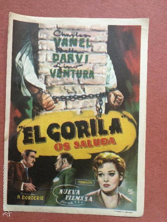  Flyers Publicitaires de films Anciens: FOLLETO PROGRAMA CINE - EL GORILA OS SALUDA-FALBUN