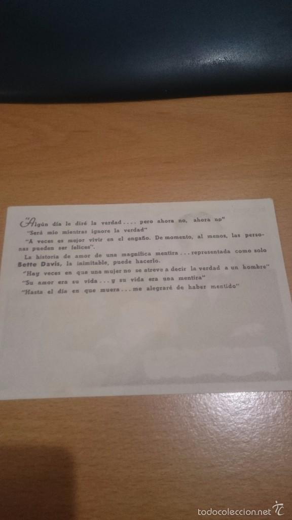 Cine: PROGRAMA DE MANO CON PUBLICIDAD LA GRAN MENTIRA - Foto 2