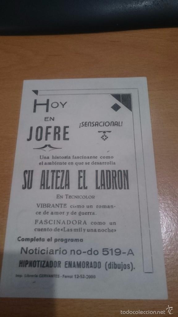 Cine: PROGRAMA CINE CON PUBLICIDAD SU ALTEZA EL LADRON - Foto 2