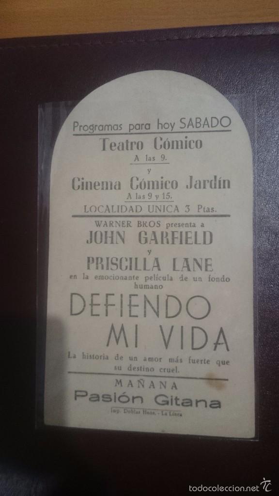 Cine: PROGRAMA DE CINE TROQUELADO CON PUBLICIDAD DEFIENDO MI VIDA - Foto 2