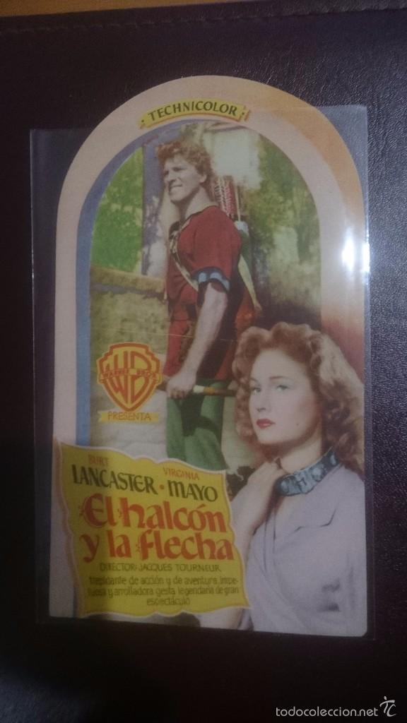 Cine: PROGRAMA DE CINE TROQUELADO CON PUBLICIDAD EL HALCON Y LA FLECHA - Foto 1
