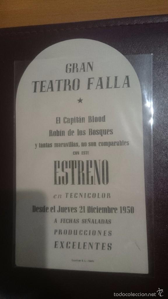 Cine: PROGRAMA DE CINE TROQUELADO CON PUBLICIDAD EL HALCON Y LA FLECHA - Foto 2