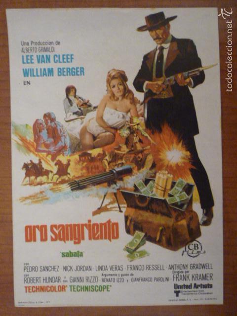 Cine: PROGRAMA DE CINE ORO SANGRIENTO SIN PUBLICIDAD. - Foto 1