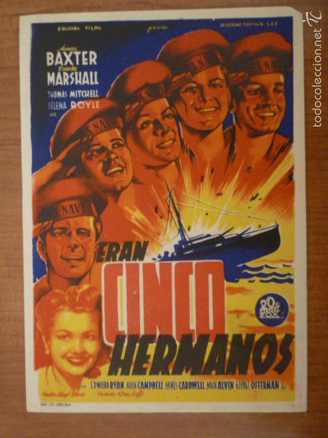 Cine: PROGRAMA DE CINE ERAN CINCO HERMANOS SIN PUBLICIDAD. - Foto 1