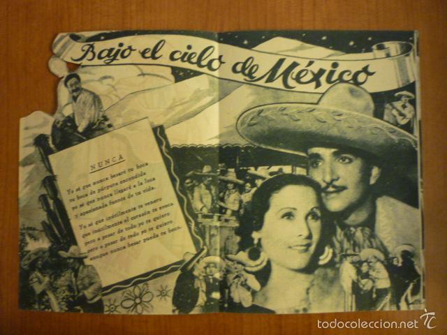 Cine: PROGRAMA DOBLE TROQUELADO DE CINE. BAJO EL CIELO DE MEXICO. - Foto 2