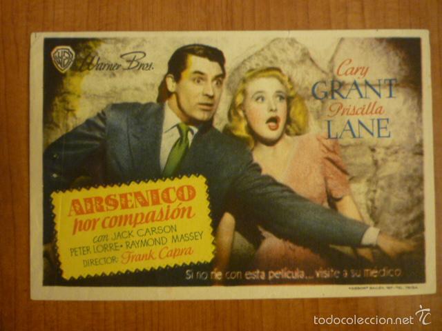 Cine: PROGRAMA DE CINE ARSENICO POR COMPASION. SIN PUBLICIDAD. - Foto 1