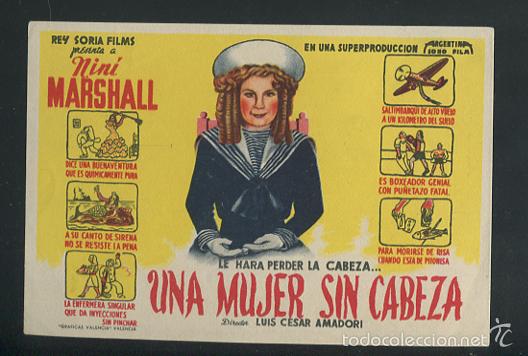 Cine: PROGRAMA UNA MUJER SIN CABEZA. NINI MARSHALL - Foto 1