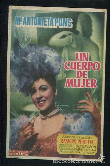 Cine: PROGRAMA Un cuerpo de mujer, M&ordf; Antonieta Pons, Ramon Pereda - Foto 1