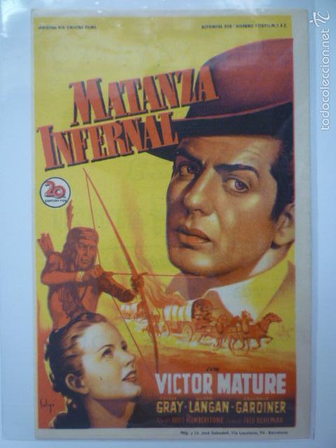 Cine: PROGRAMA DE CINE MATANZA INFERNAL. CINE NAVARRO. - Foto 1