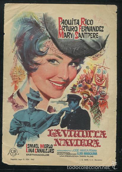 Cine: PROGRAMA LA VIUDITA NAVIERA PAQUITA RICO, ARTURO FERNANDEZ, MARY SANTPERE