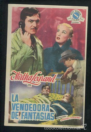 Cine: PROGRAMA La vendedora de fantasias, con Mirtha Legrand y Alberto Closas con publicidad