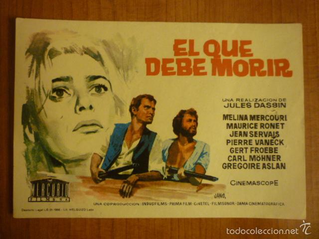 Cine: PROGRAMA DE CINE EL QUE DEBE MORIR. - Foto 1
