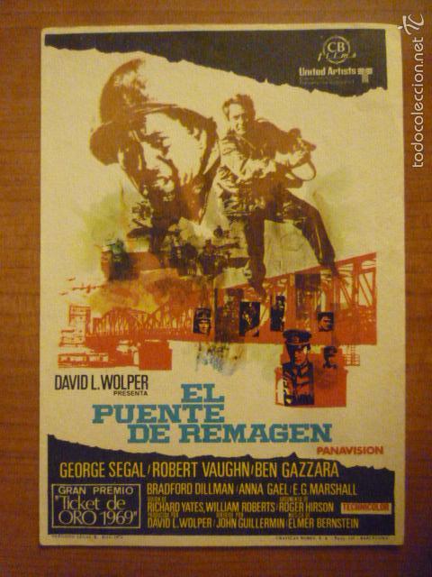 Cine: PROGRAMA DE CINE EL PUENTE DE REMAGEN. SELLO CINE VICTOR. - Foto 1