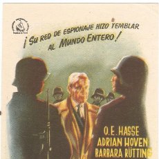 Cine: EL ALMIRANTE CANARIS - O. E. HASSE, ADRIAN HOVEN, BARBARA RÜTTING - DIRECTOR ALFRED WEIDENMANN. Lote 57612464