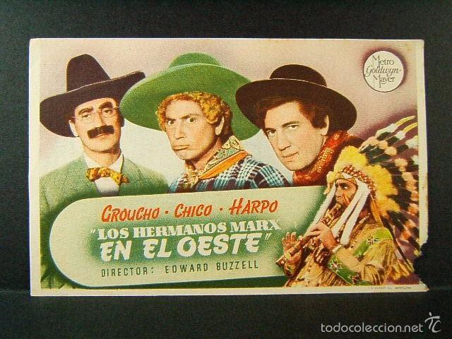 Cine: LOS HERMANOS MARX EN EL OESTE-CINE GUBAU-ANGLES-EDWARD BUZZELL-GROUCHO-CHICO-HARPO-1946.