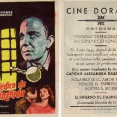 Cine: FOLLETO DE MANO EL MÉDICO DE STALINGRADO. CINE DORADO ZARAGOZA