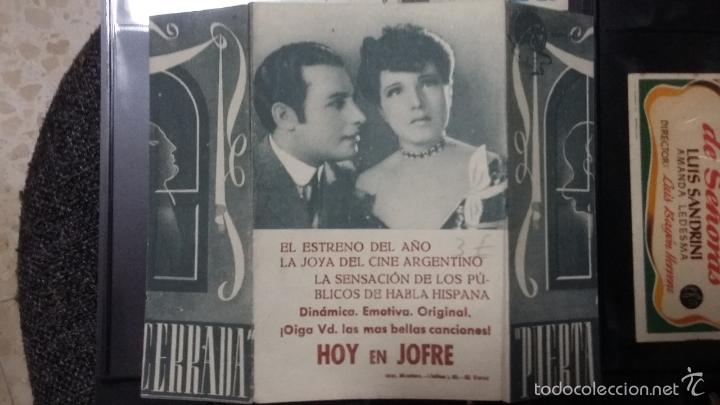 Cine: PROGRAMA Puerta cerrada - Libertad Lamarque, Agustin Irusta - Con publicidad - Foto 2