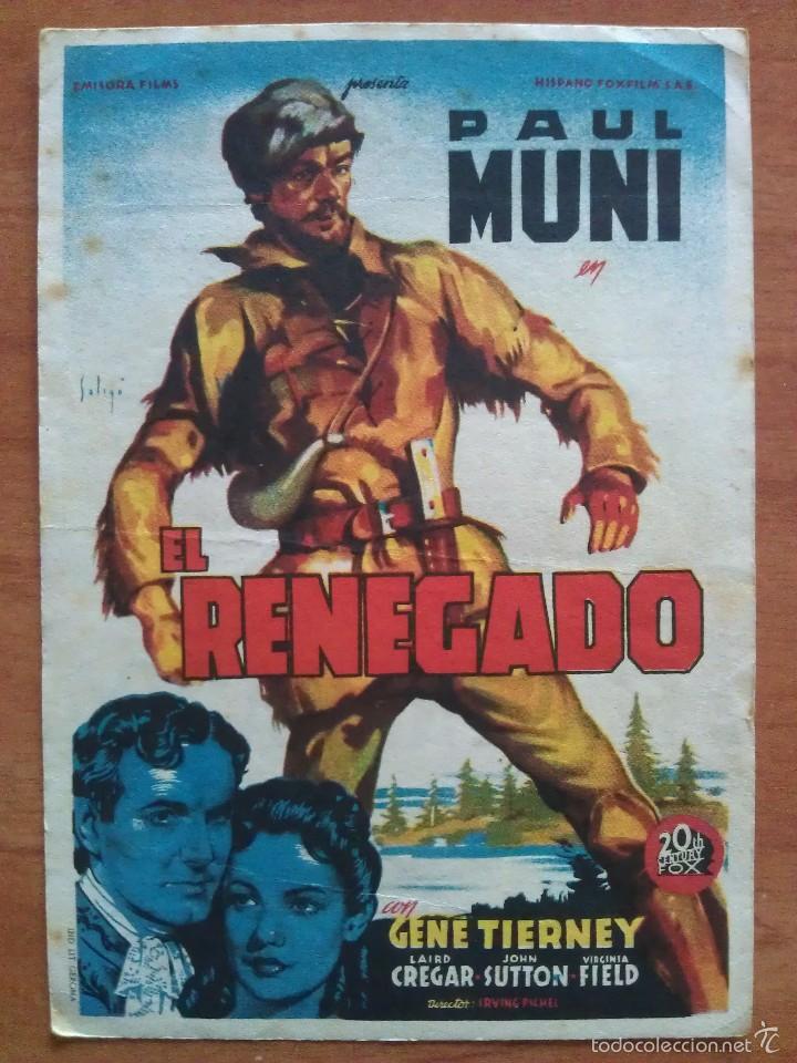 Cine: 1946 EL RENEGADO - PAUL MUNI - Foto 1