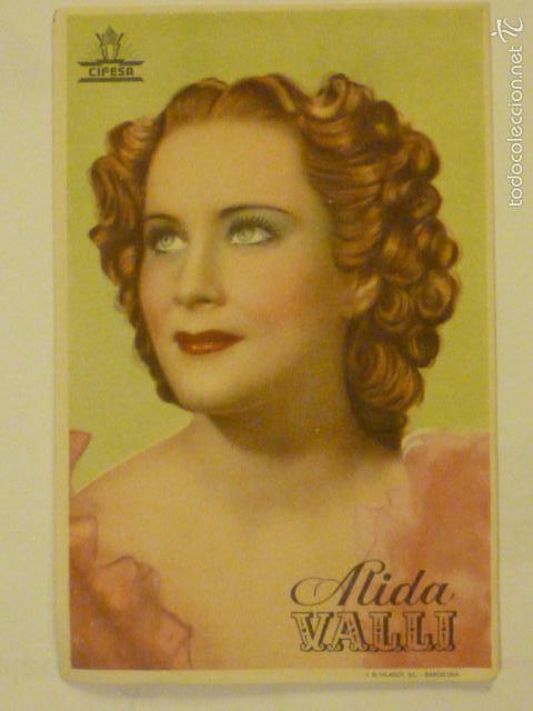 Cine: PROGRAMA DE CINE ALIDA VALLA. CIFESA. SIN PUBLICIDAD. - Foto 1