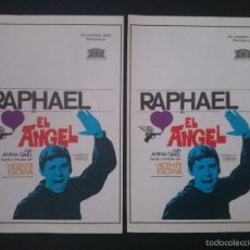 Cine: 2 FOLLETOS, PROGRAMA CINE -RAPHAEL EN, EL ANGEL - AÑO 1969 - (PEDIDO MINIMO 3,00 EUR) .. R-3020