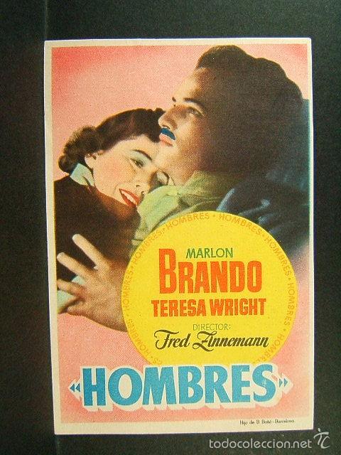 Cine: HOMBRES-THE MEN-FRED ZINNEMANN-MARLON BRANDO-TERESA WRIGHT- EVERETT SLOANE-1950).